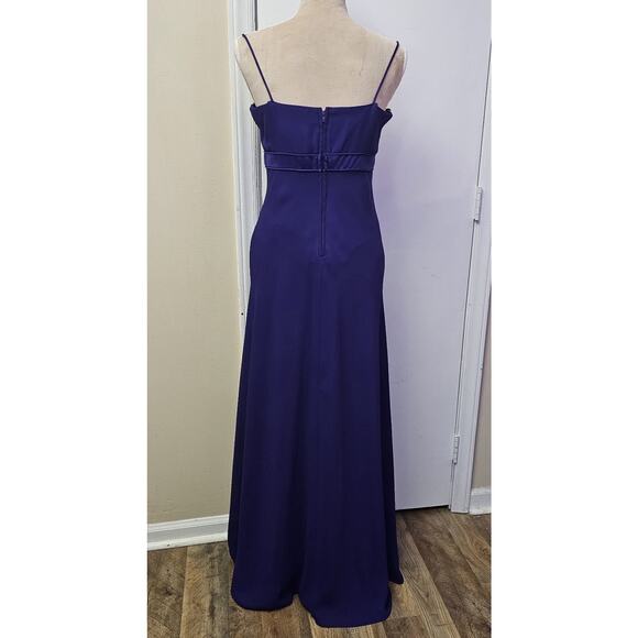 Vintage Niki By Niki Livas Blue Floor Length Gown Size 12 Y2K Friends Prom Gala - Picture 4 of 6